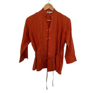 Orange Button Down Shirt